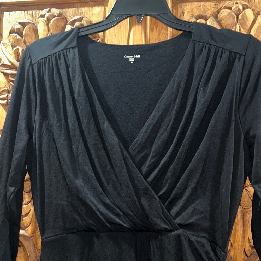 EUC Garnet Hill medium black dress - Picture 2 of 8